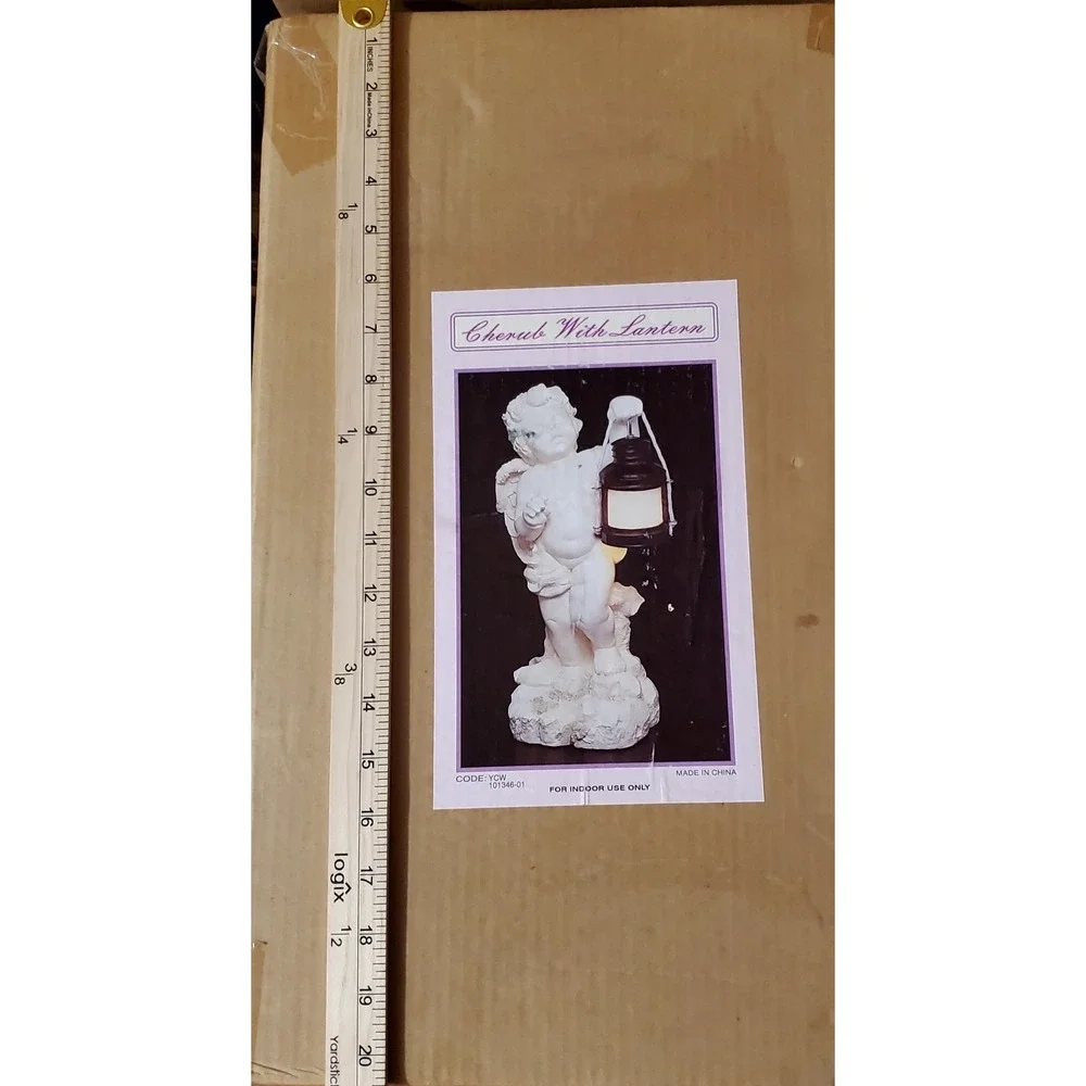 Cherub/Angel With Lantern Statue ● Religious  ●‎ Indoor Use Only ● BEAUTIFUL
